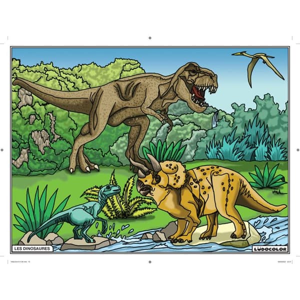 Färgläggningspappersduk för barn: Dinosarier