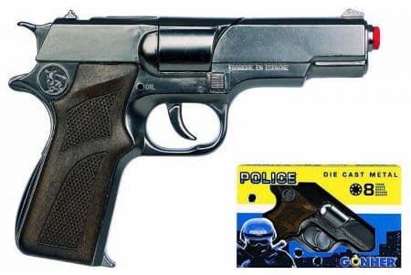 Gonher metallinen poliisipistooli 8 patruunaa