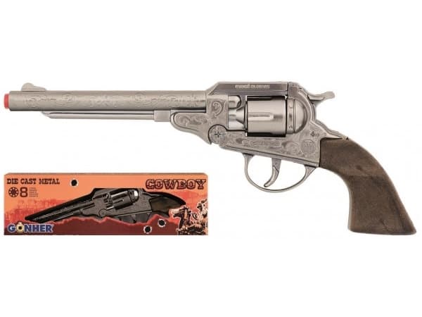 Pulio 8 kierrosta GONHER 88/0 metallinen cowboy revolveri