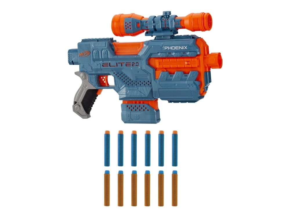 Nerf Elite 2 0 Phoenix Cs 6 Legetojs Spraengningstekniker 8 Ar Dreng Pige Bla Gra Orange 27 M 1 5 V Cdon