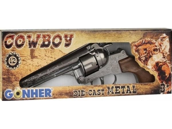 12-runde cowboyrevolver i metall