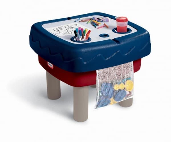 Little Tikes Easy Store Sand & Water Table, Hiekkalaatikko & vesipöytä, 2 vuosi/vuosia, Muovi, Sininen, Harmaa, Punainen