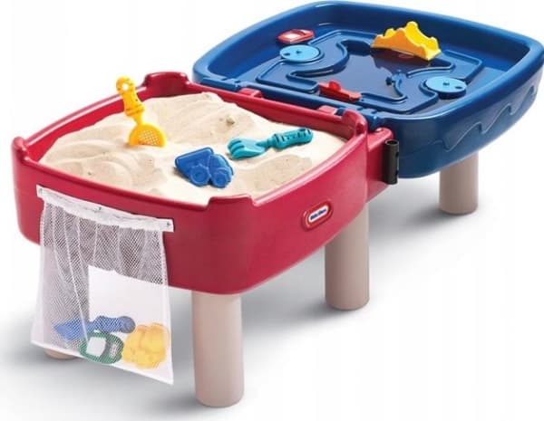 Little Tikes Easy Store Sand & Water Table, Hiekkalaatikko & vesipöytä, 2 vuosi/vuosia, Muovi, Sininen, Harmaa, Punainen