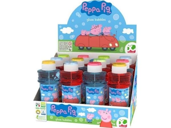 Dulcop Peppa gris såpebobler i glass 300ml (12 stk)