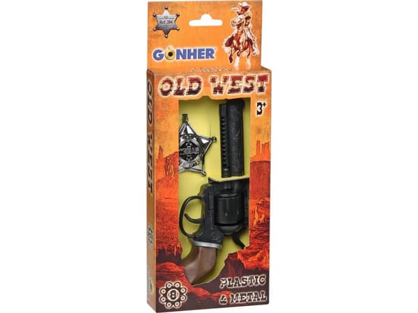 Gonher Cowboy Revolver med merke - 239856