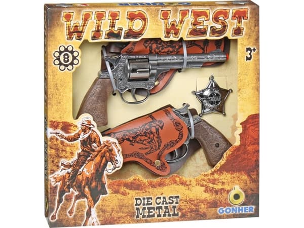 Pulio Gonher Guns GONHER set med cowboyvapen WILD-WEST, 158/0