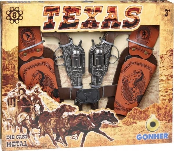 Cowboy Pulio 2 revolvere med Gonher-hylster