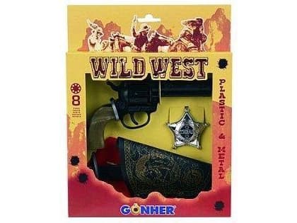 Gonher cowboy revolveri kotelon ja virkamerkin kanssa - 239852