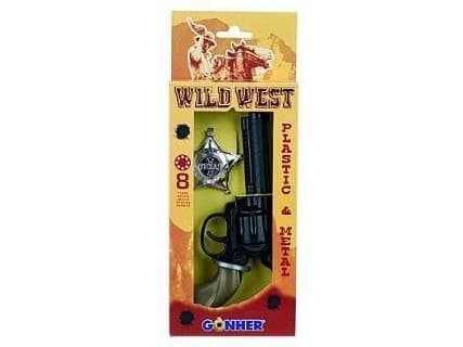 Gonher cowboy revolver med märke - 239856