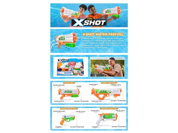 XShot WARFARE vannkaster hurtigfylling