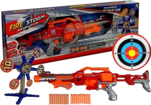 Lean Sport Foam Dart Rifle med 66 cm dreieskiven