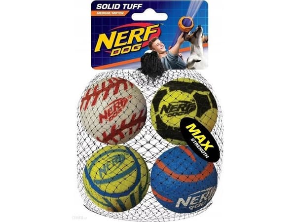 Zeus NERF -tennispallot, 6,4 cm, 4 PAKKAUS/PAKKAUS
