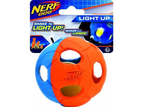 Zeus NERF Dog lluma-Action LED-hehkupallo, punainen/vihreä, 6cm
