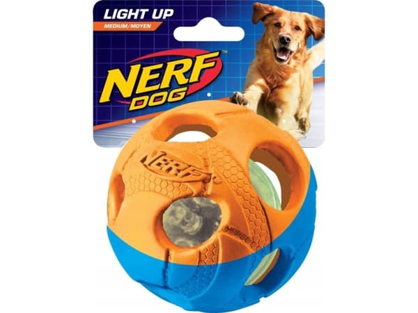Zeus NERF Dog lluma-Action LED-hehkupallo, punainen/vihreä, 6cm