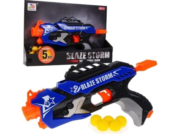 8+ Kids Spring Blaze Storm Gun 5 kuler skumballer + manuell mekanisme