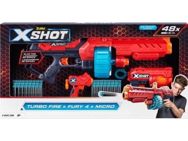 Zuru Excel Launcher Combo Pack Turbo Fire + Fury 4 + Micro