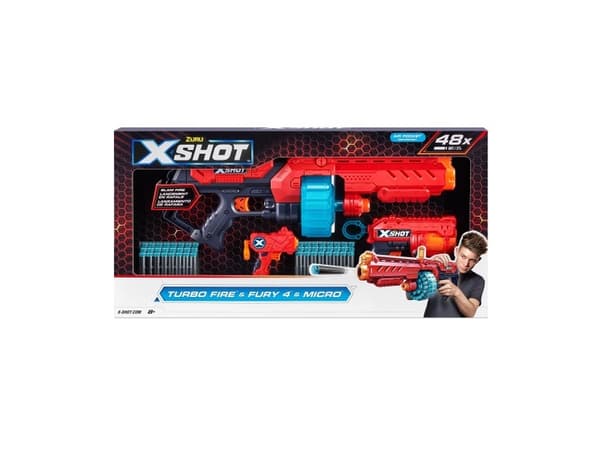 Zuru Excel Launcher Combo Pack Turbo Fire + Fury 4 + Micro