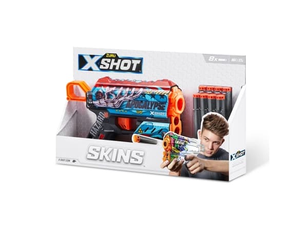 ZURU X-Shot Skins - Flux Apocalypse, Dart Blaster - Tikkapommi