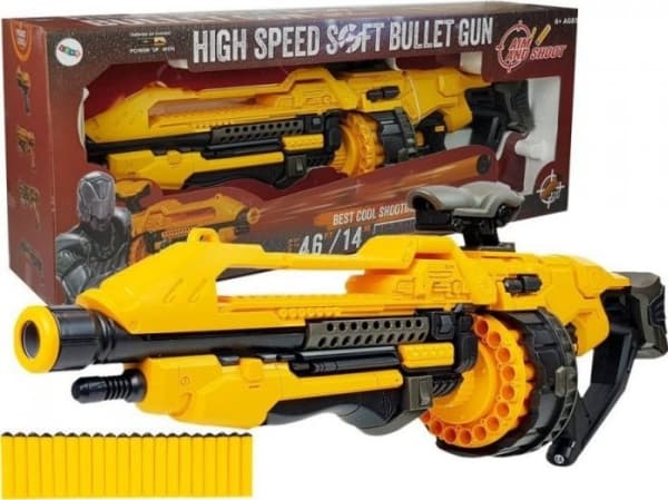 Lean Sport Batteridrevet Pistol Skumkassetter 82 cm Roterende Magasin Gul