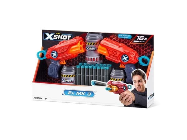 XShot Excel MK 3 Launcher Double Pack, 2 skyttere, 3 treningsmål