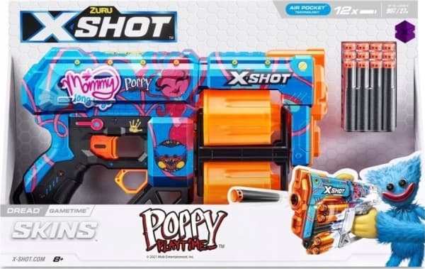 XShot ZURU X-SHOT SkinDread 12strz Gametime 36650D 30251