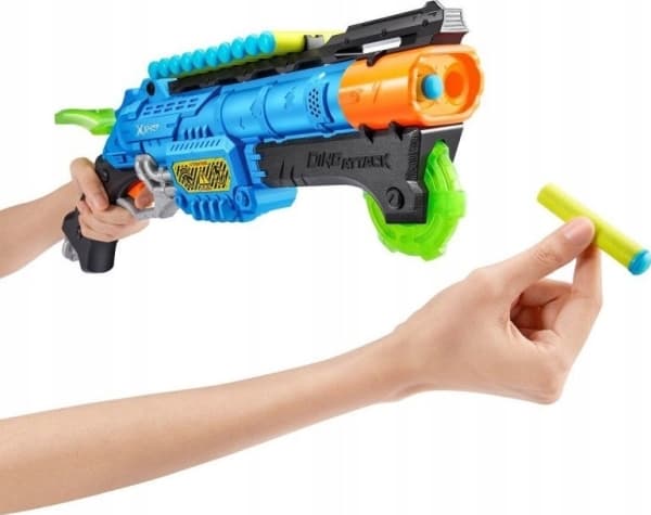 X-Shot Dino Attack Claw Hunter Foam Dart Blaster (24 Darts, 6 Eggs)