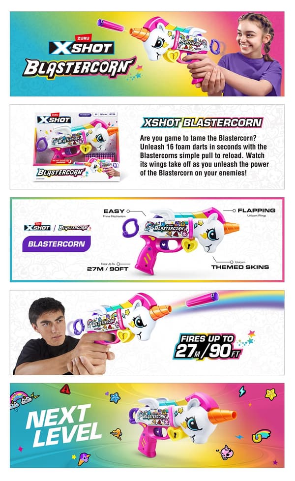 X-Shot Blastercorn Unicorn Blaster