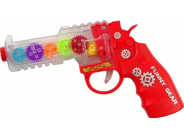 LeanToys Gun Fargerike lys høres rødt ut