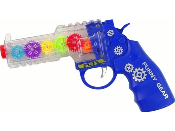 LeanToys Gun Fargerike lys lyder blå