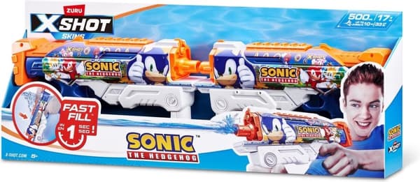 X-Shot X- SHOT - Vann Fast-Fill Skins Sonic - The Hedgehog Hyperload vannblaster (2-pk) - (118111)