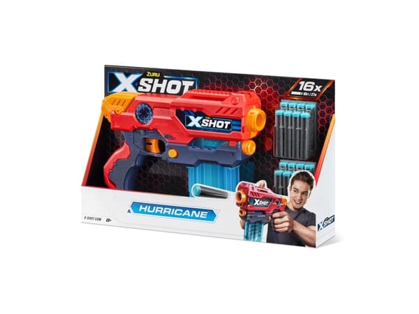 XShot ZURU X-SHOT Excel Hurricane Launcher 16s 36440 40183
