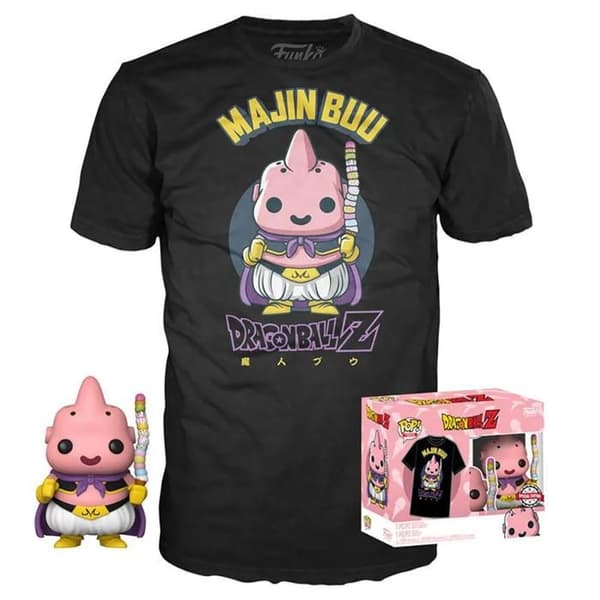 Figurins Pop - Funko - Dragon Ball Z - Buu med Glass - T-Shirt XL