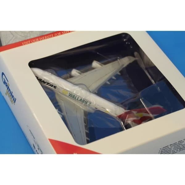 Gemini Jets - Replika flygplan Qantas Airbus A380 VH-OQH Go Wallabies - 1:400