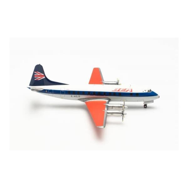 Monterade miniatyrer - BEA Vickers Viscount 800 - Speedjack livery G-AOJD - 16,7 x 16,7 cm 1/200 Herpa