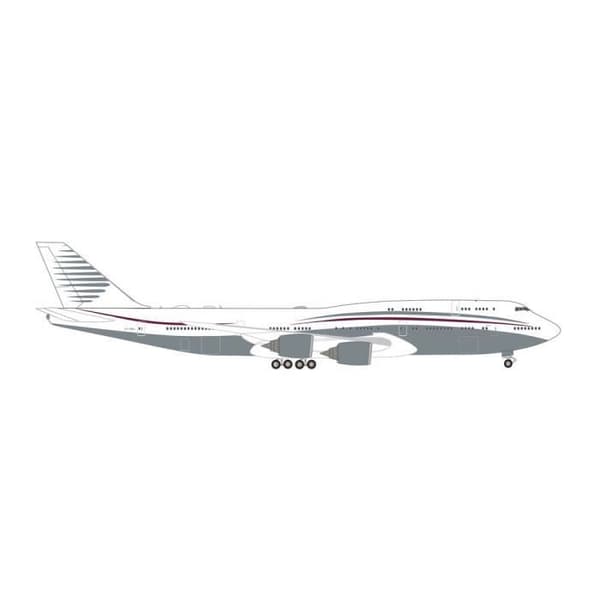 Monterade miniatyrer - Boeing 747 -8 QATAR AMIRI FLYG 1/500 Herpa