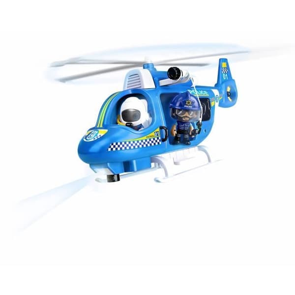 Pinypon Action Police Helikopter - SPLASH LEKSAKER - Med Figur och Remskiva System