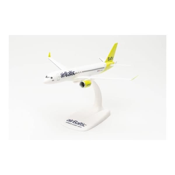 Färdigmålat kit - Airbus A220 -300 AIRBALTIC - Modell för att passa ihop 1/200 Herpa