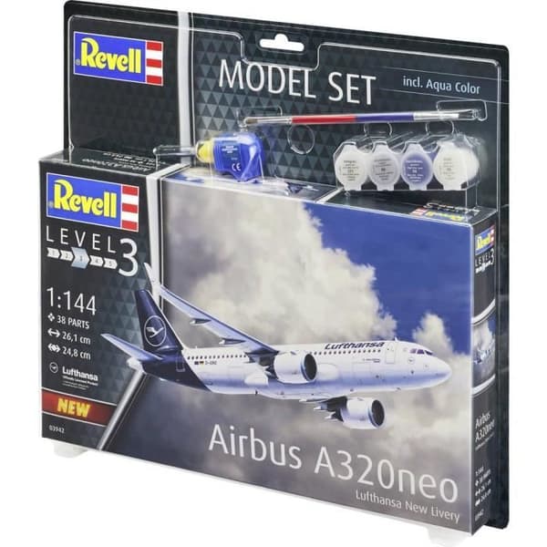 Revell Airbus A320 neo Lufthansa 63942 flygplansmodell - Vit - Interiör - Blandat - 1 st(s)