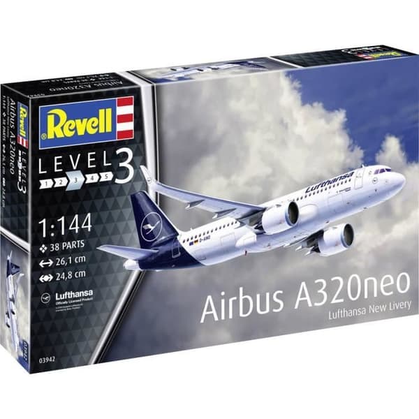 Revell Airbus A320 neo Lufthansa 63942 flygplansmodell - Vit - Interiör - Blandat - 1 st(s)