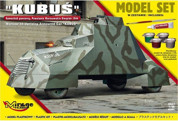 Mirage Hobby 835091 44 - Model Kit Cube Warsaw Uprising Armoured Car Model Kit