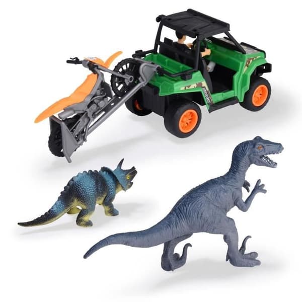 Dinosaur Hunter Box - Dickie - Indeholder 1 leddelt figur og 2 dinosaurer