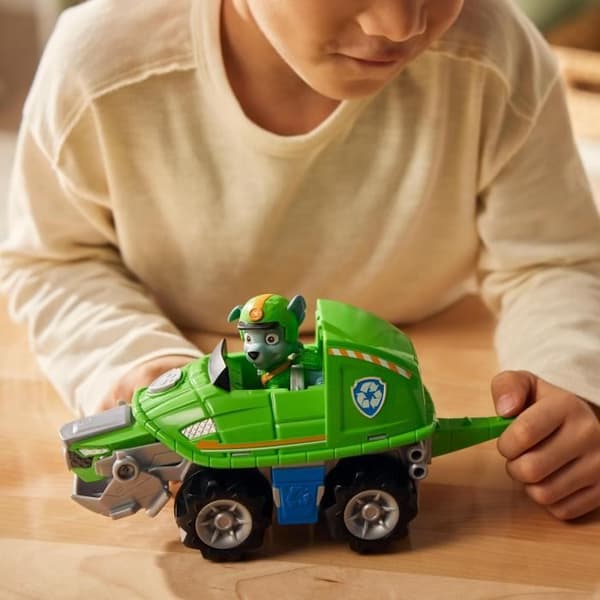 SPIN MASTER KØRETØJ + ROCKY JUNGLE HVALPE FIGUR PAW Patrol