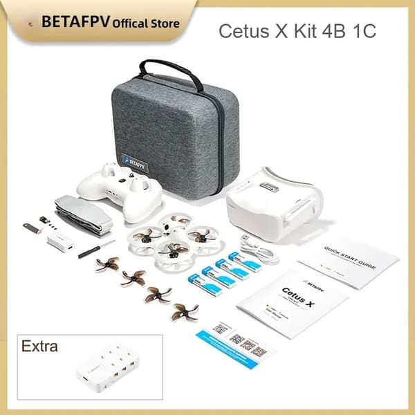 Cetus X Quadcopter, 5 min flygtid, 1103 11000KV motor,Cetus X ELRS 4B 1C