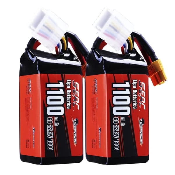 Lipo Batteri, 222V 6S, 120C Afladningshastighed, XT60 Stik, 1100 6S 120C 2 stk