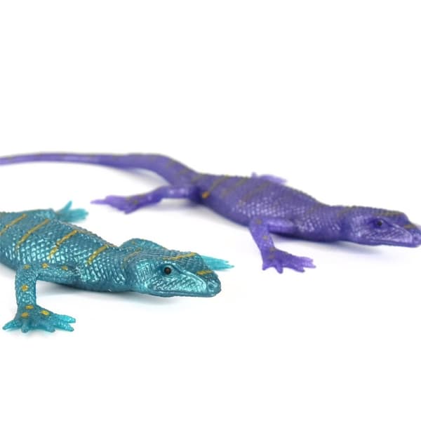 Stretch Lizard 25cm Light blue with dots