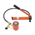 Miniatyrbillede 1 af 2: 20T Hydraulisk Ram Cylindrisk Jack, Effektive Pumpningshastigheder, Robust Stål Konstruktion,Appelsin
