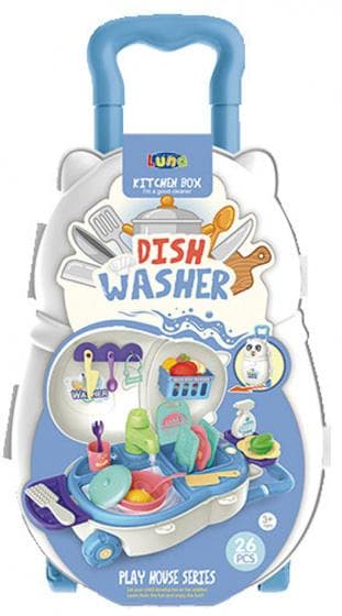 diskmaskin set vagn junior grå/blå 26-del