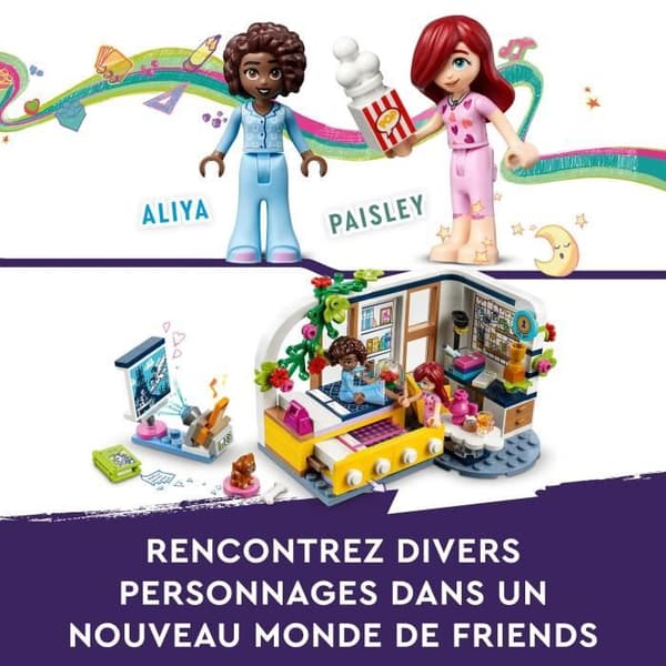 LEGO® Friends 41740 Aliyas rum, leksak med Paisleyfigur och valp, barn 6 år