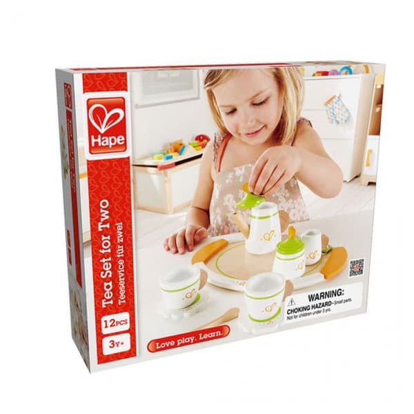 Dinette teservering i trä - HAPE - E3124 - För barn från 3 år och uppåt - 8 stycken