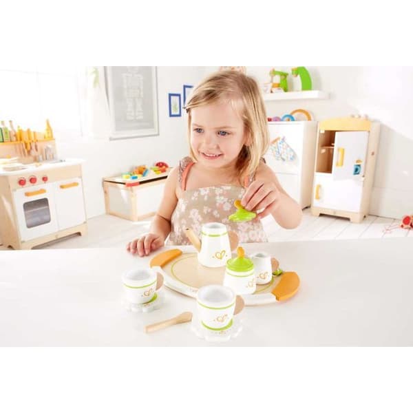 Dinette teservering i trä - HAPE - E3124 - För barn från 3 år och uppåt - 8 stycken